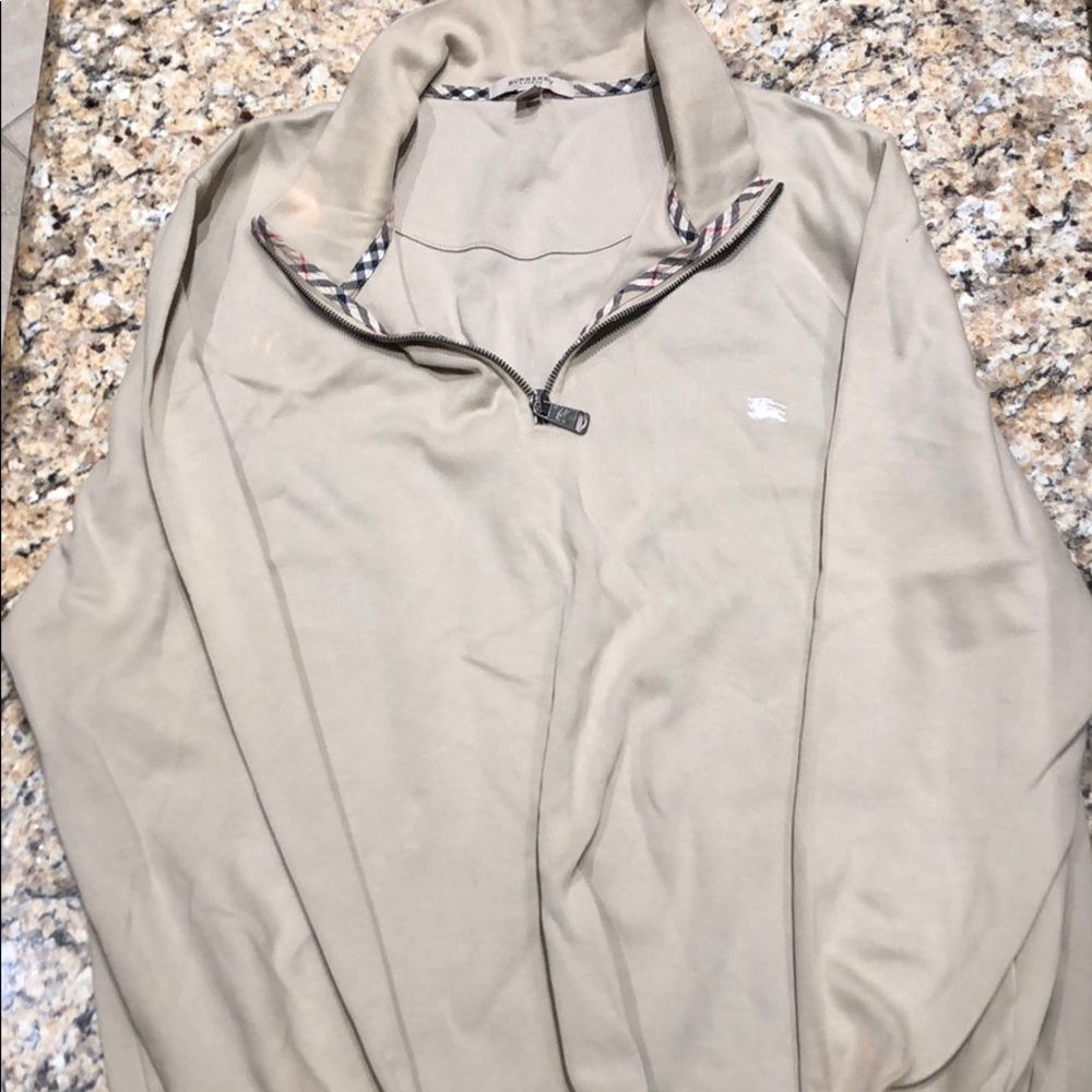 Men’s large Burberry 1/4 zip sweater